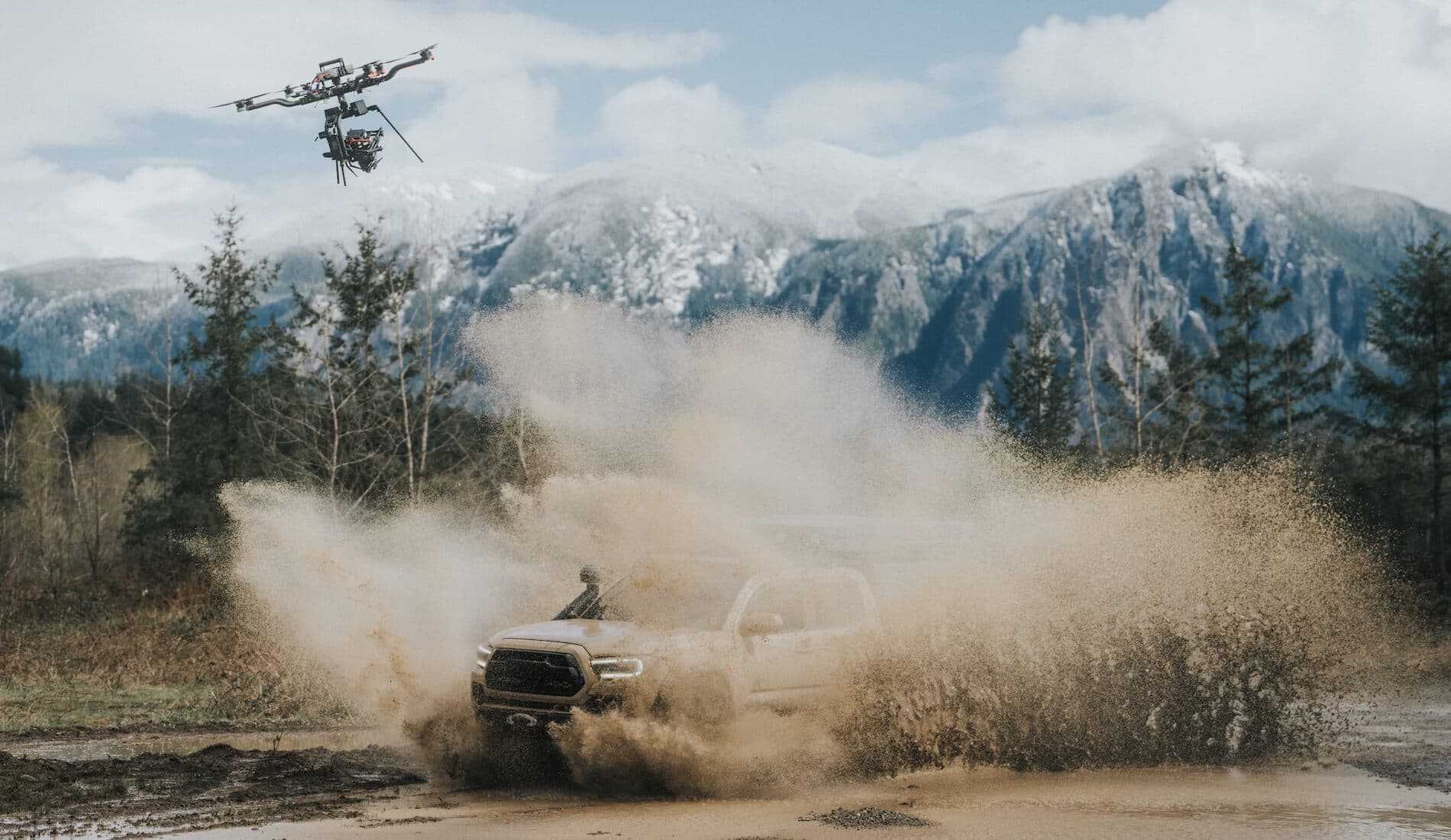 Aerial shot of DirtFish mud course